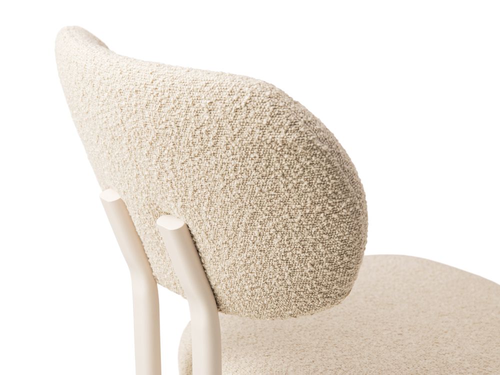 Cosmopolitan Design Stuhl Sam 2er-Set Boucle Baloo Beige