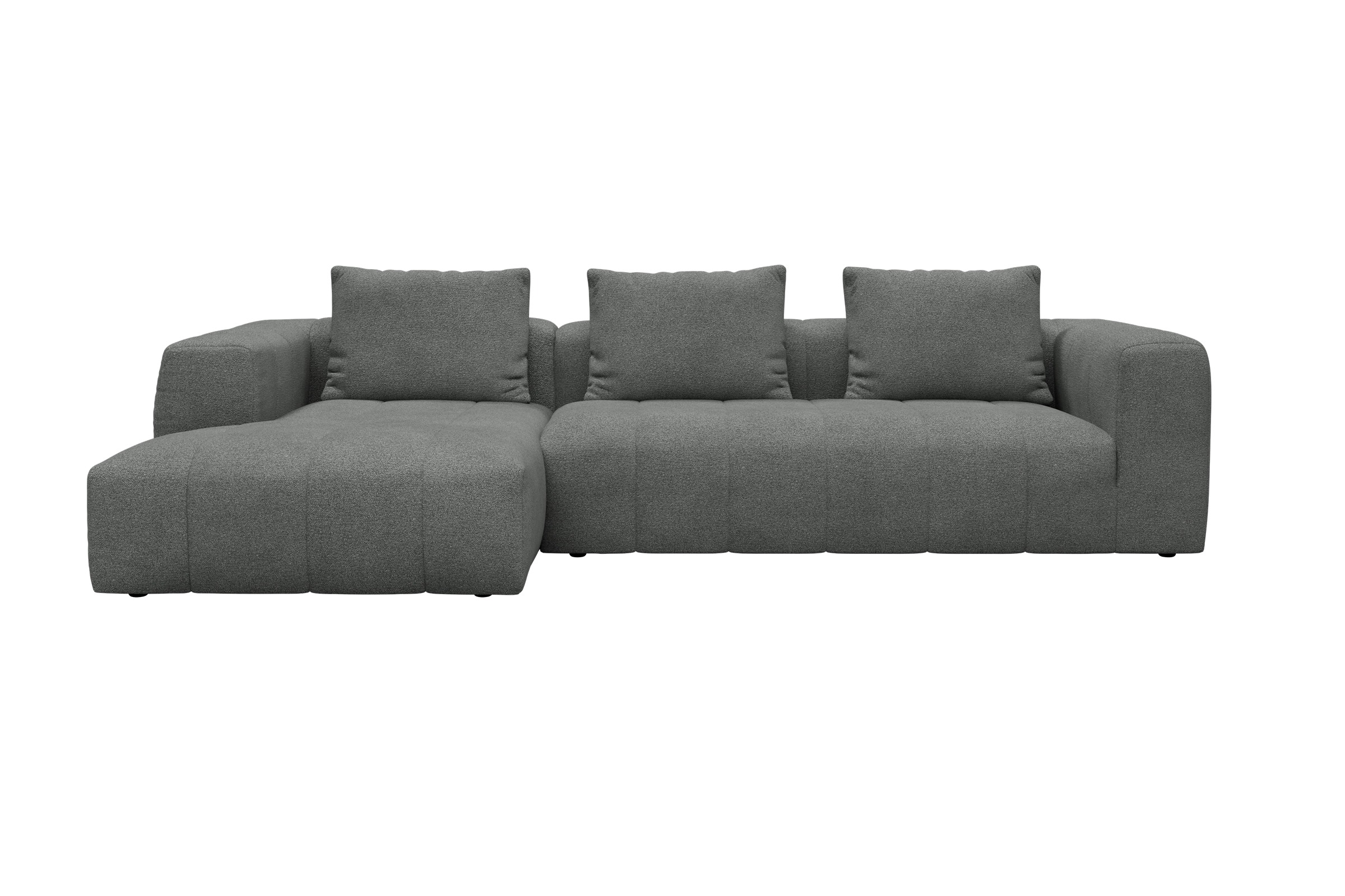 Hugo 2,5-Sitzer Armlehne rechts mit Chaiselongue Boucle-Ash-Grey moebelfaktor