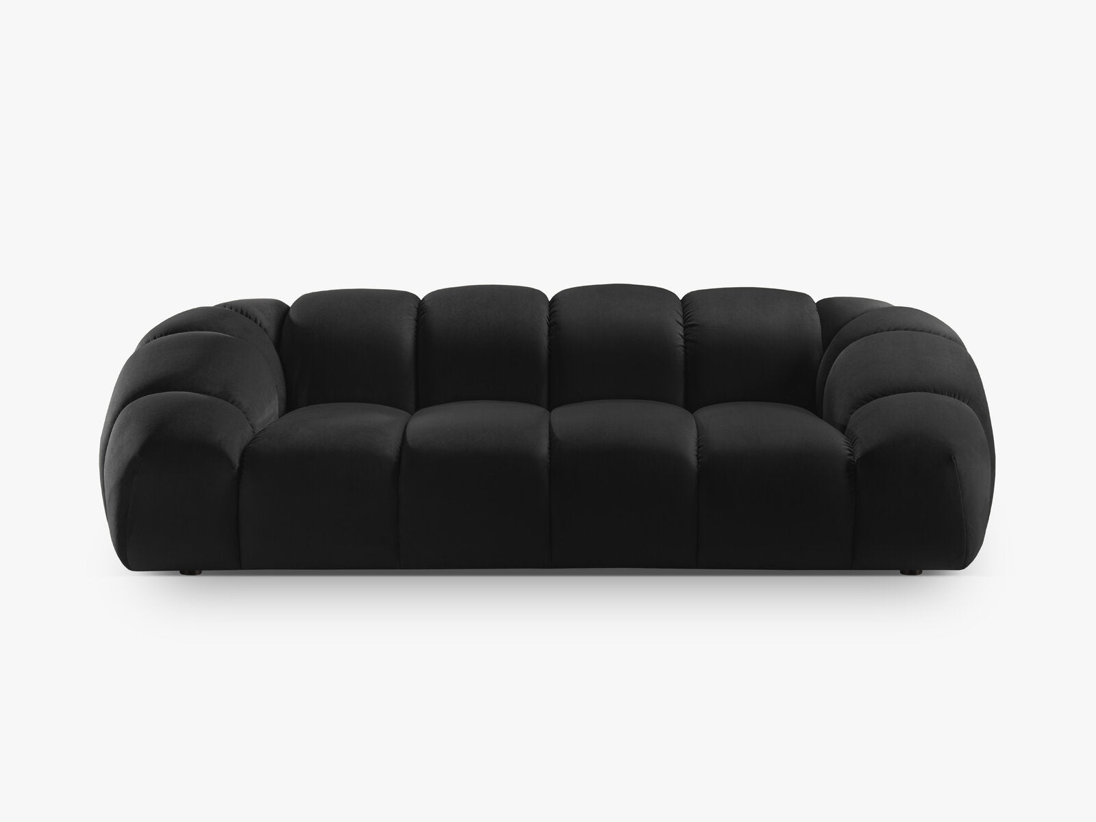 Micadoni Sofa Diana 3-Sitzer XL Samt Schwarz