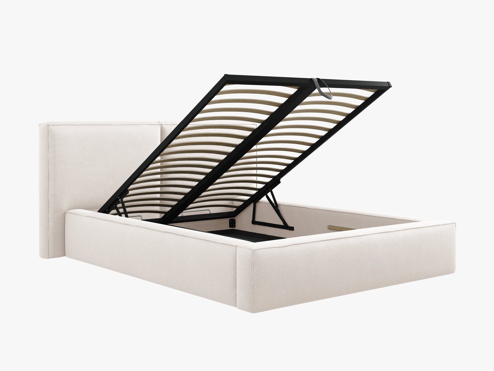 Micadoni Bett Jodie Strukturierter Stoff Megan Helles Beige