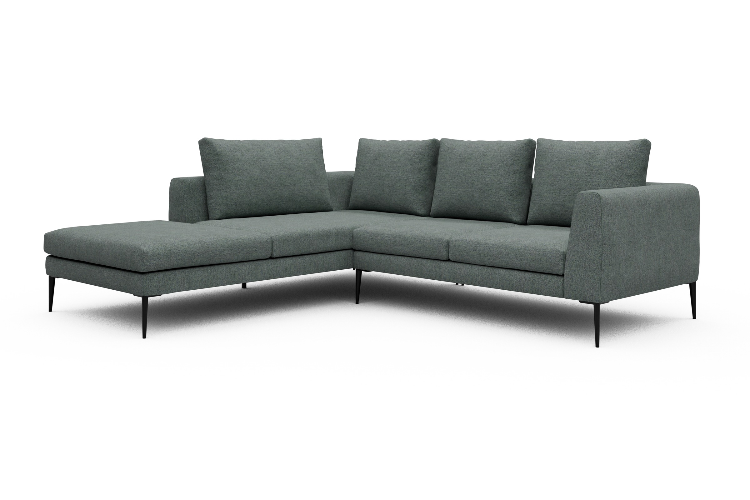 Ecksofa Paul Relax-Ecke links mit 2-Sitzer Carreno-Ice-Blue