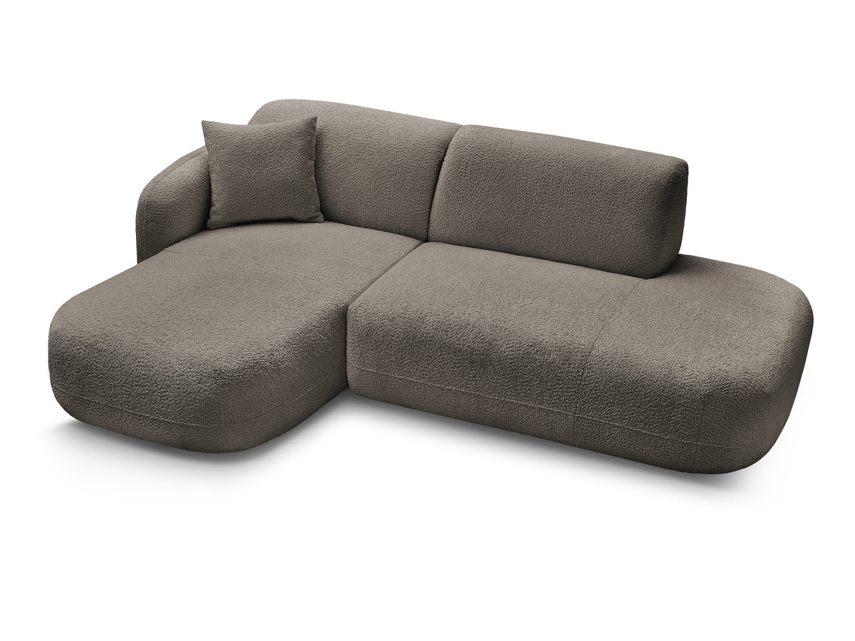 Bobochic Anda Ecksofa 241 × 163 cm Chenille Taupe Ecke links