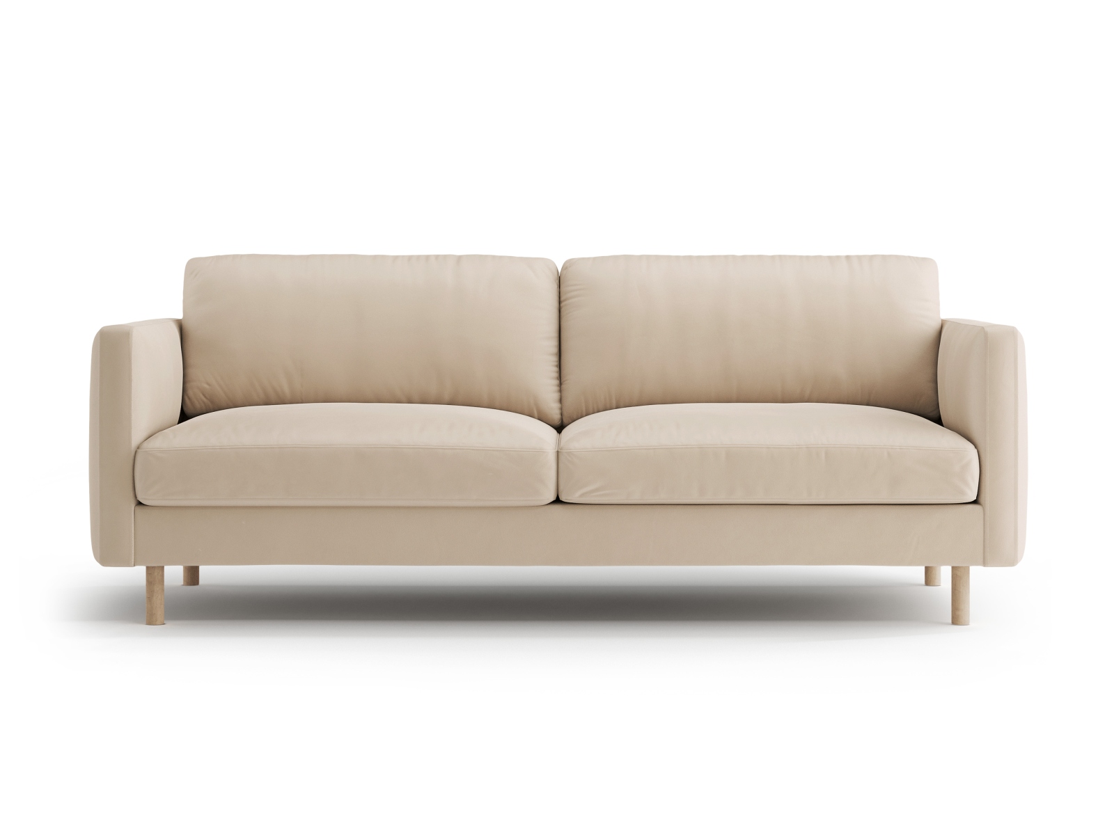Micadoni Sofa Eden 3-Sitzer Samt Nude