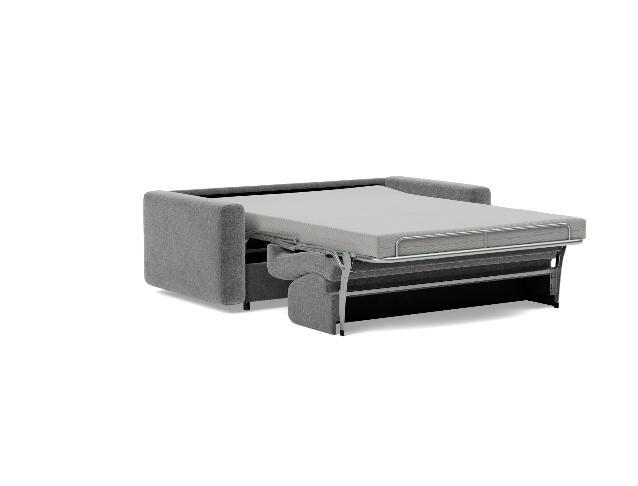 Schlafsofa Killian mit Memory-Matratze 140 Strukturierter Stoff Twist 563-Charcoal