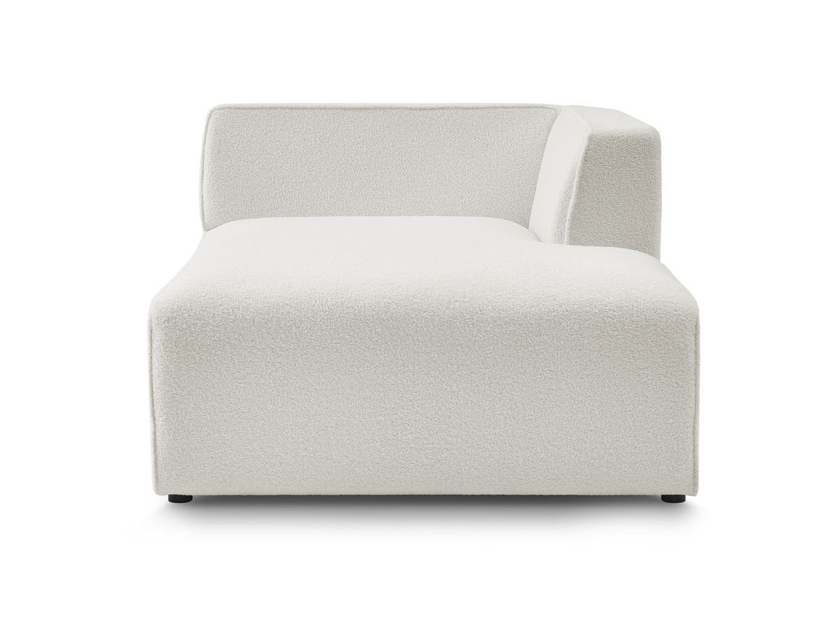 Bobochic Megeve Méridienne-Modul Bouclé-Stoff Weiß Ecke rechts