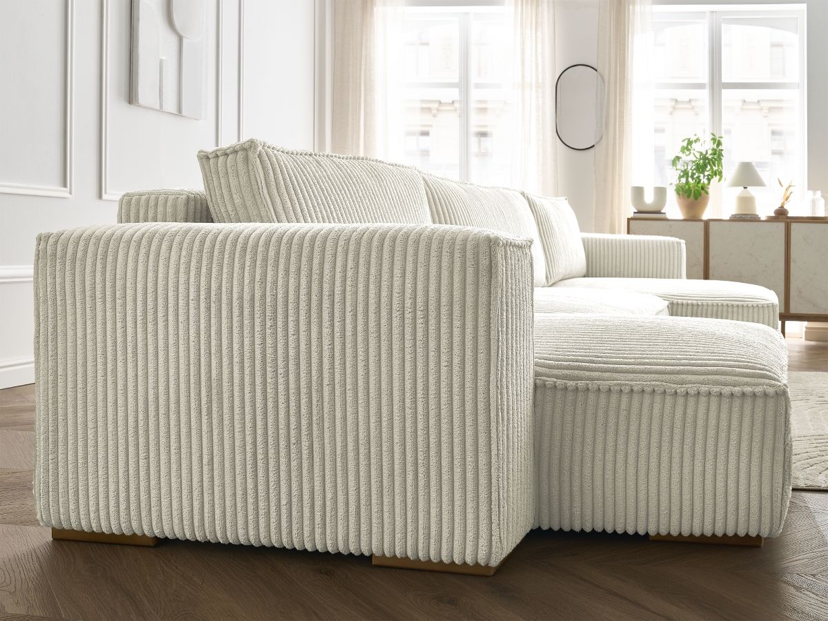 Bobochic Chelsea Wohnlandschaft Breitcord weich Beige