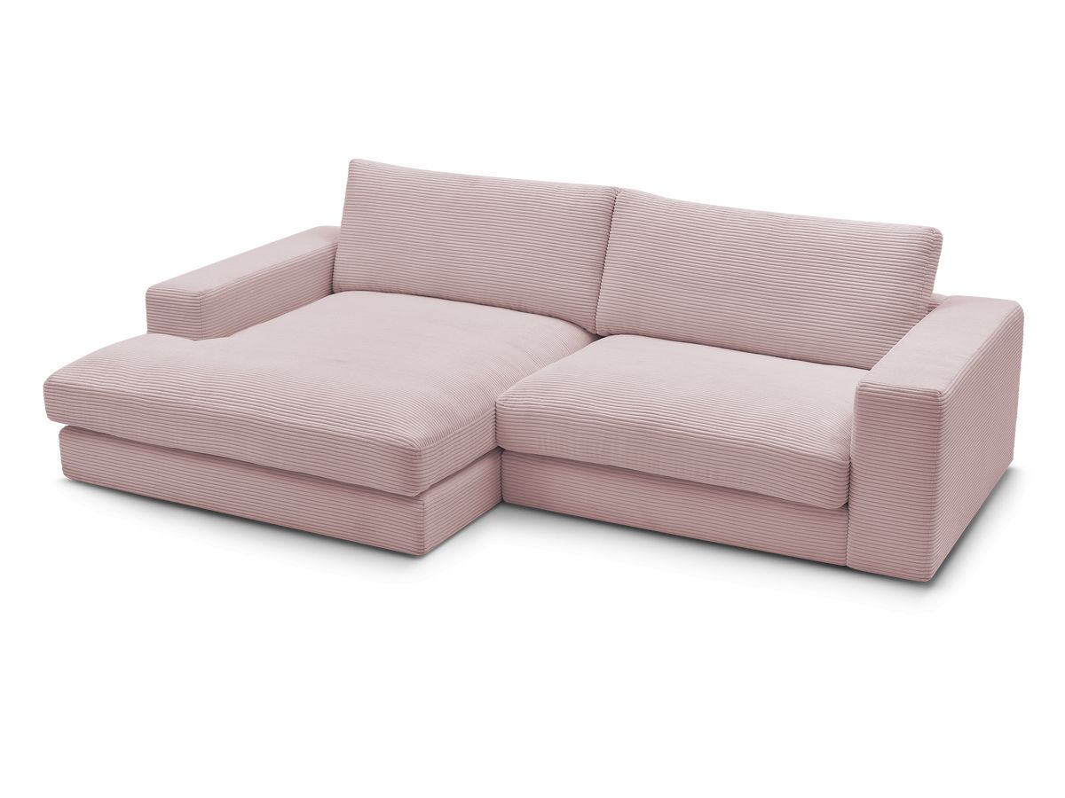 Bobochic Leonard Ecksofa 234 × 159 cm Cordsamt Violett Ecke links