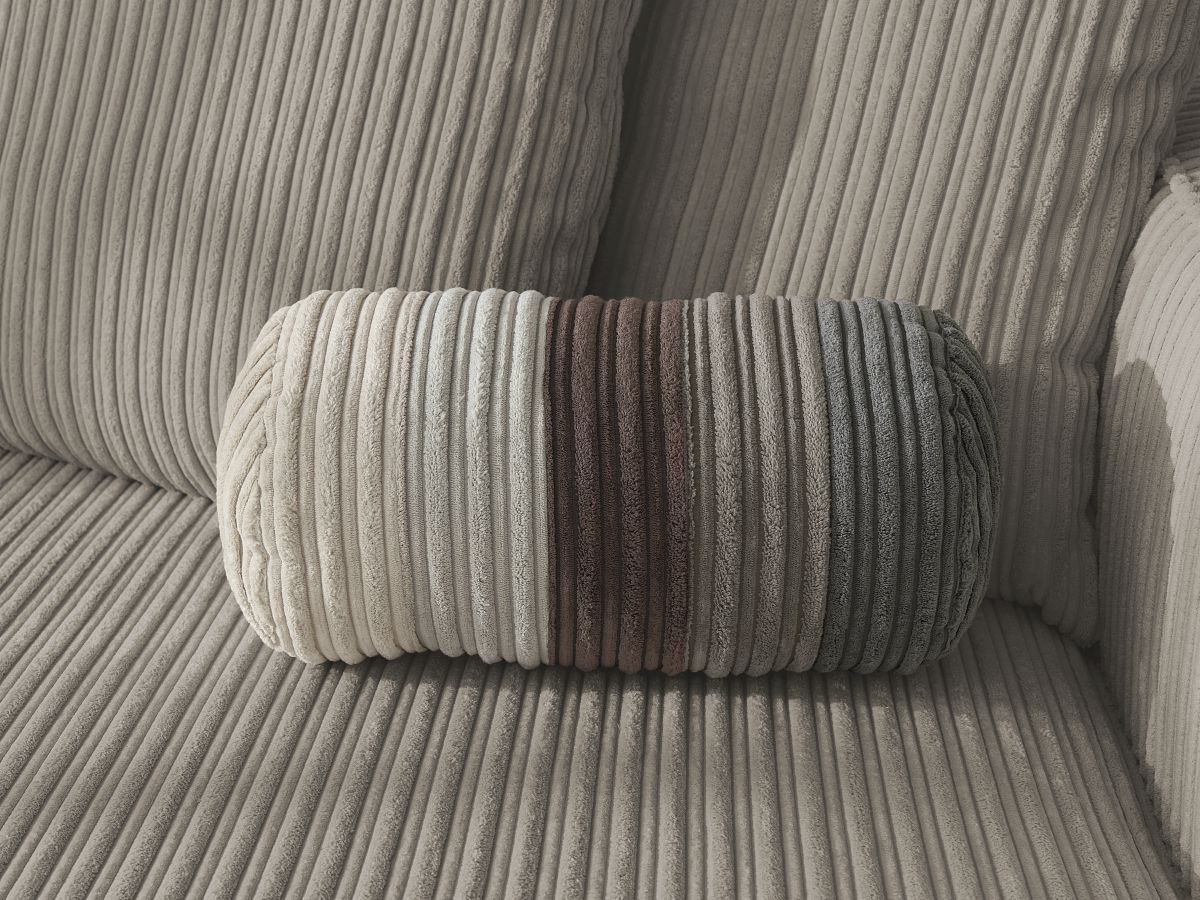 Bobochic Nina Ecksofa Cordsamt Taupe Ecke links