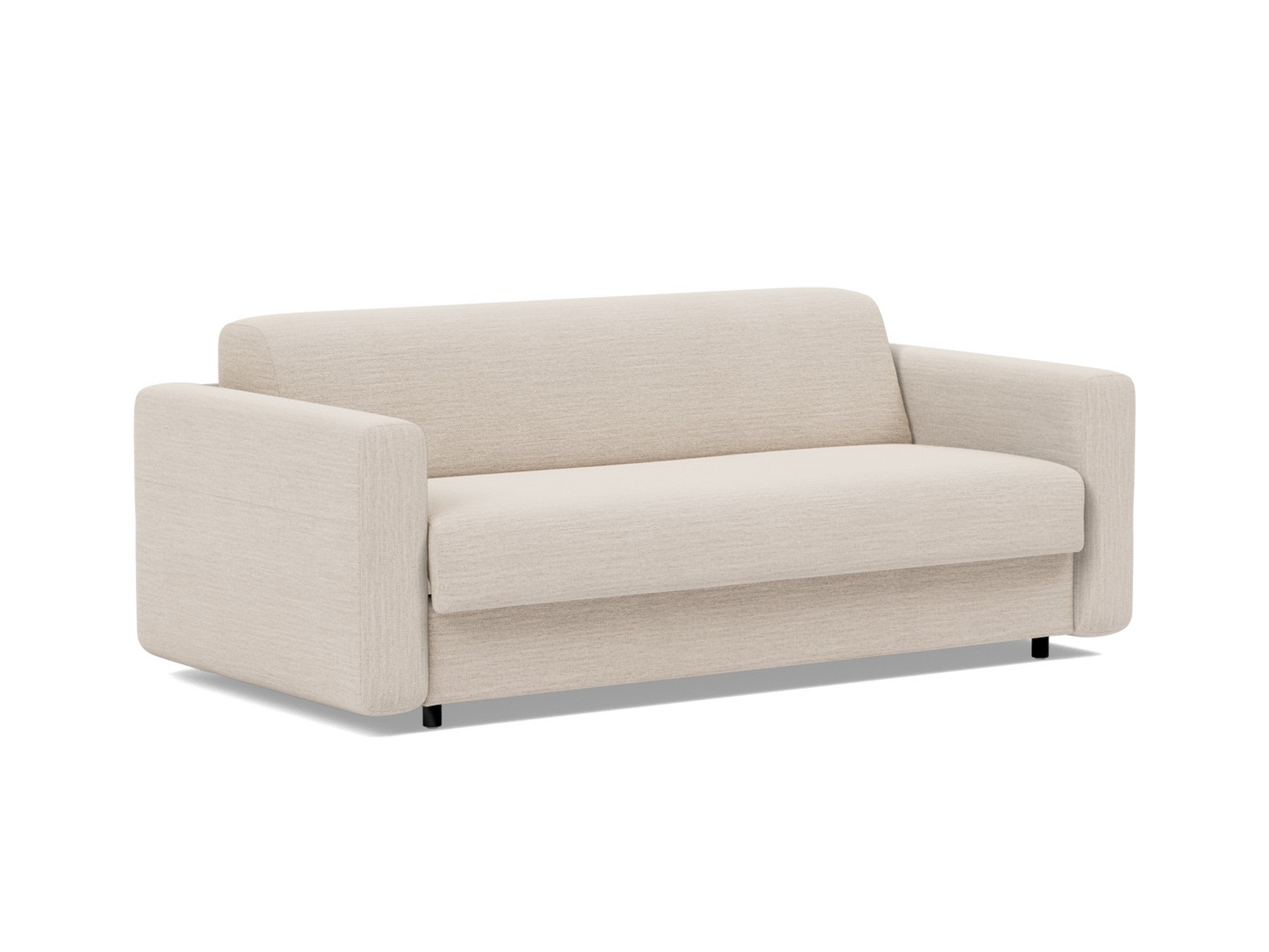 Schlafsofa Killian mit Taschenfederkernmatratze 140 Webstoff Blida 612-Sand-Grey