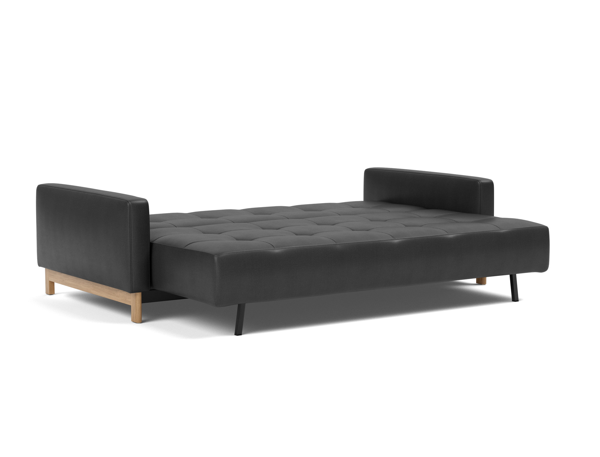 Schlafsofa Pyxis D.E.L. Lederoptik Faunal 550-Black