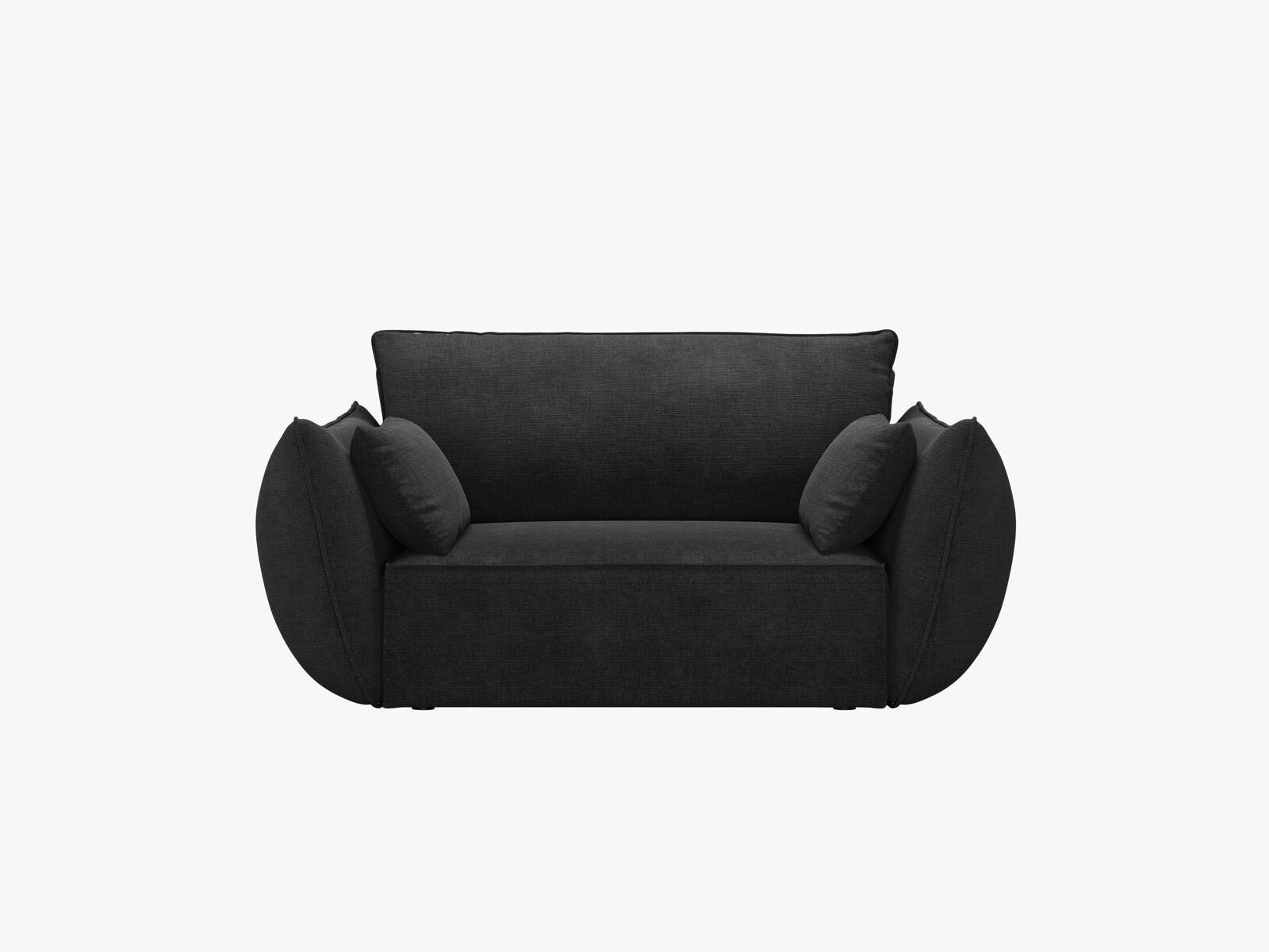 Micadoni Sessel Kaelle 1-Sitzer Chenille Over The Horizon Schwarz
