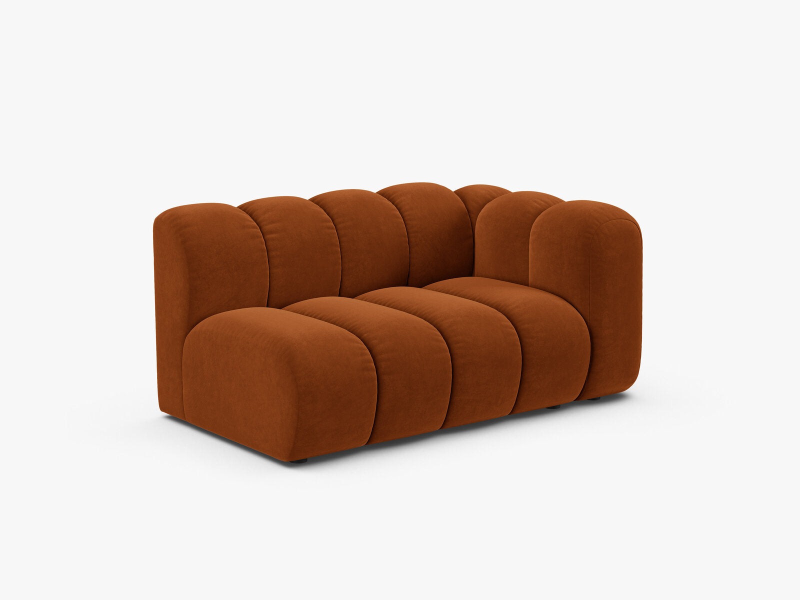Micadoni Modul Lupine 2-Sitzer Samt Salvador Terrakotta Rechts