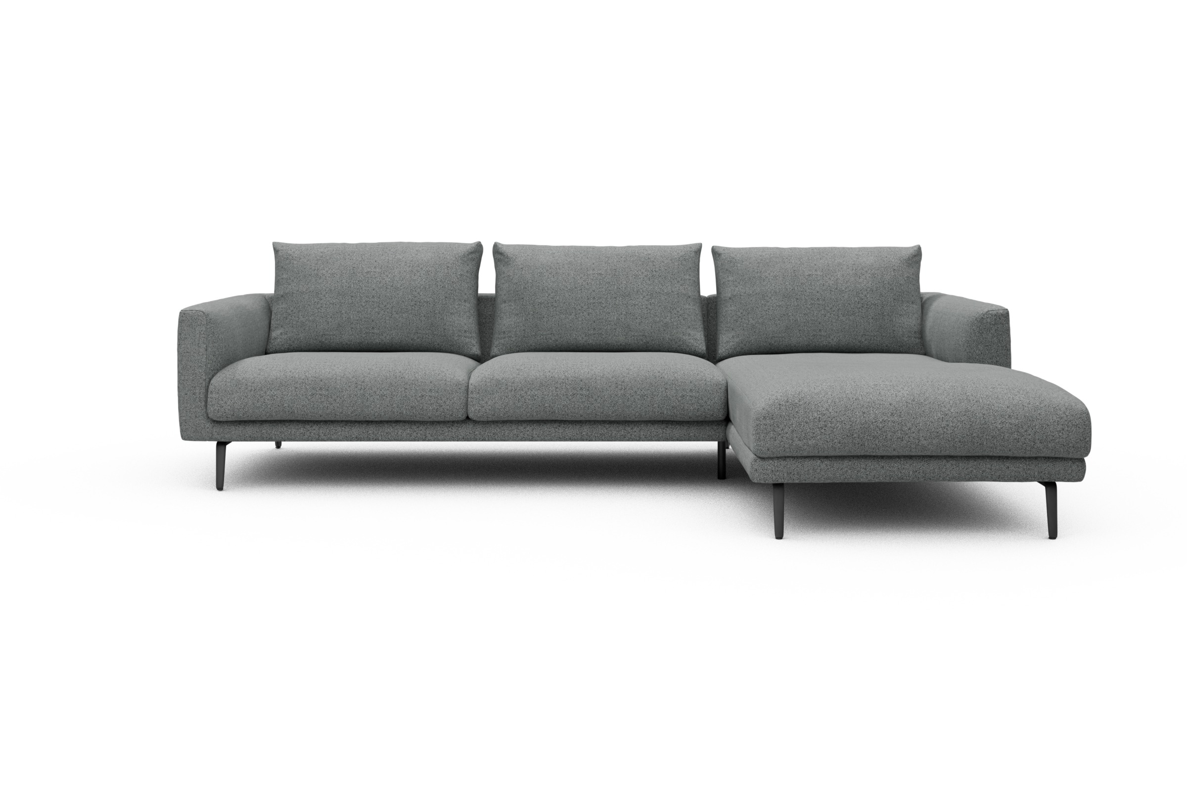 Skandi Home Ecksofa Karl Chaiselongue rechts mit 2,5-Sitzer Aivi-Gravet-Grey moebelfaktor