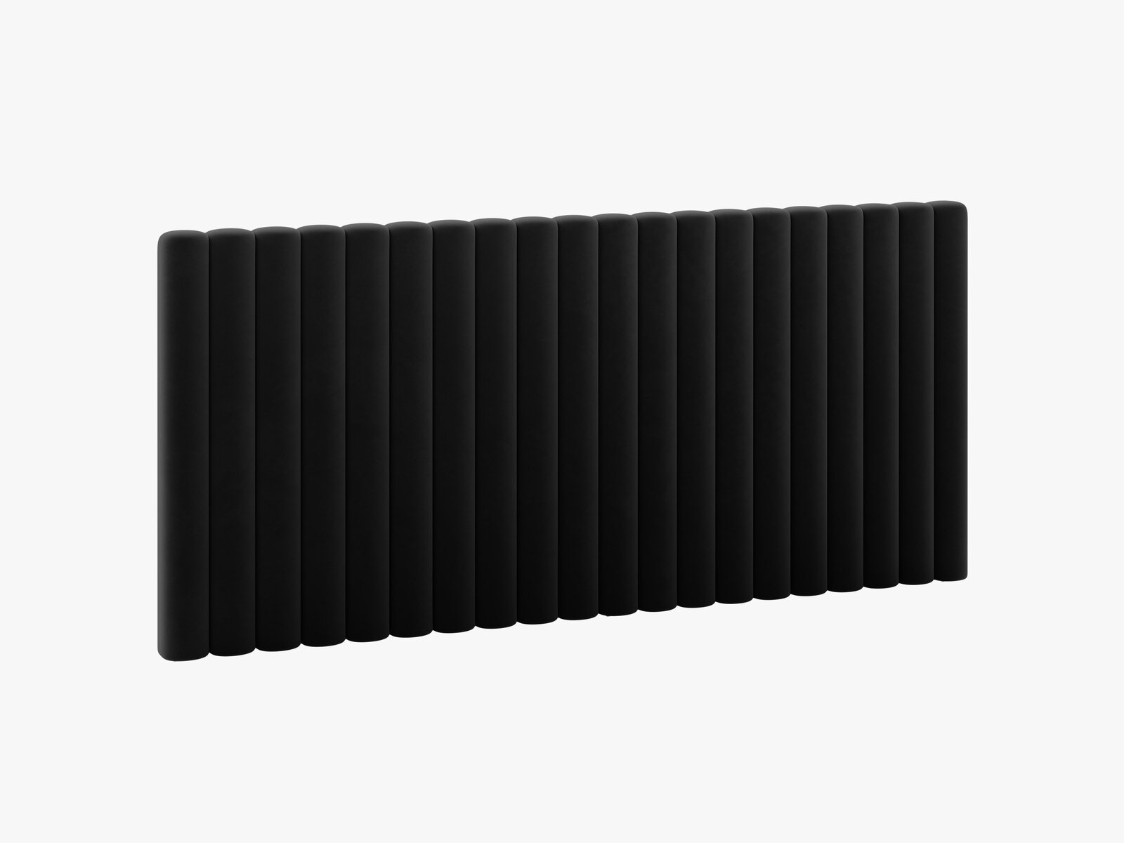 Micadoni Mistero Polster-Kopfteil Samt Paris Schwarz 200x95