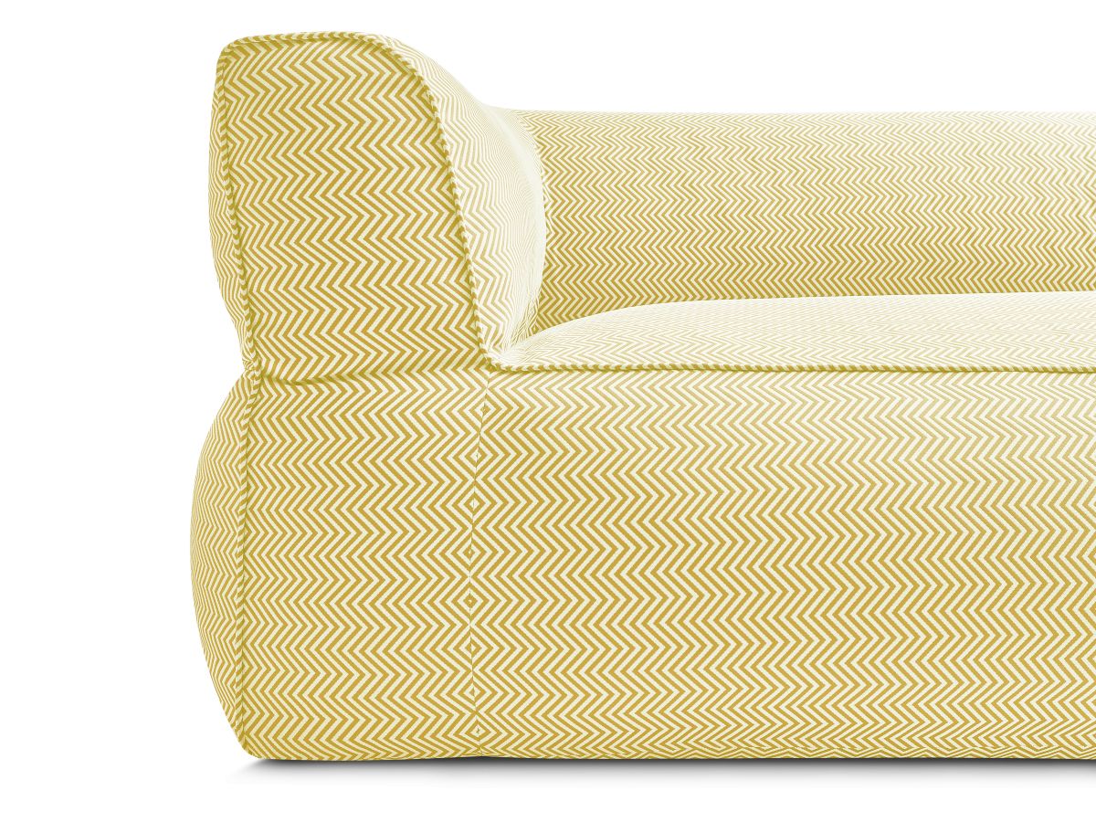 Bobochic Nour Gartensofa 3-Sitzer Stoff Gelb
