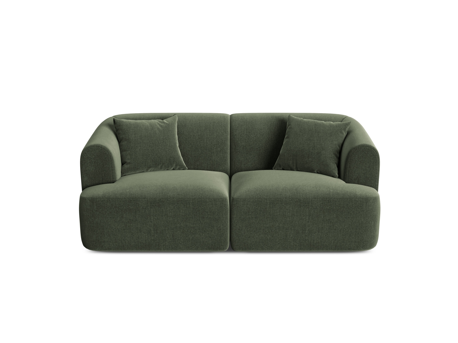 Cosmopolitan Design Sofa Campi 2-Sitzer Samt Vogue Grün