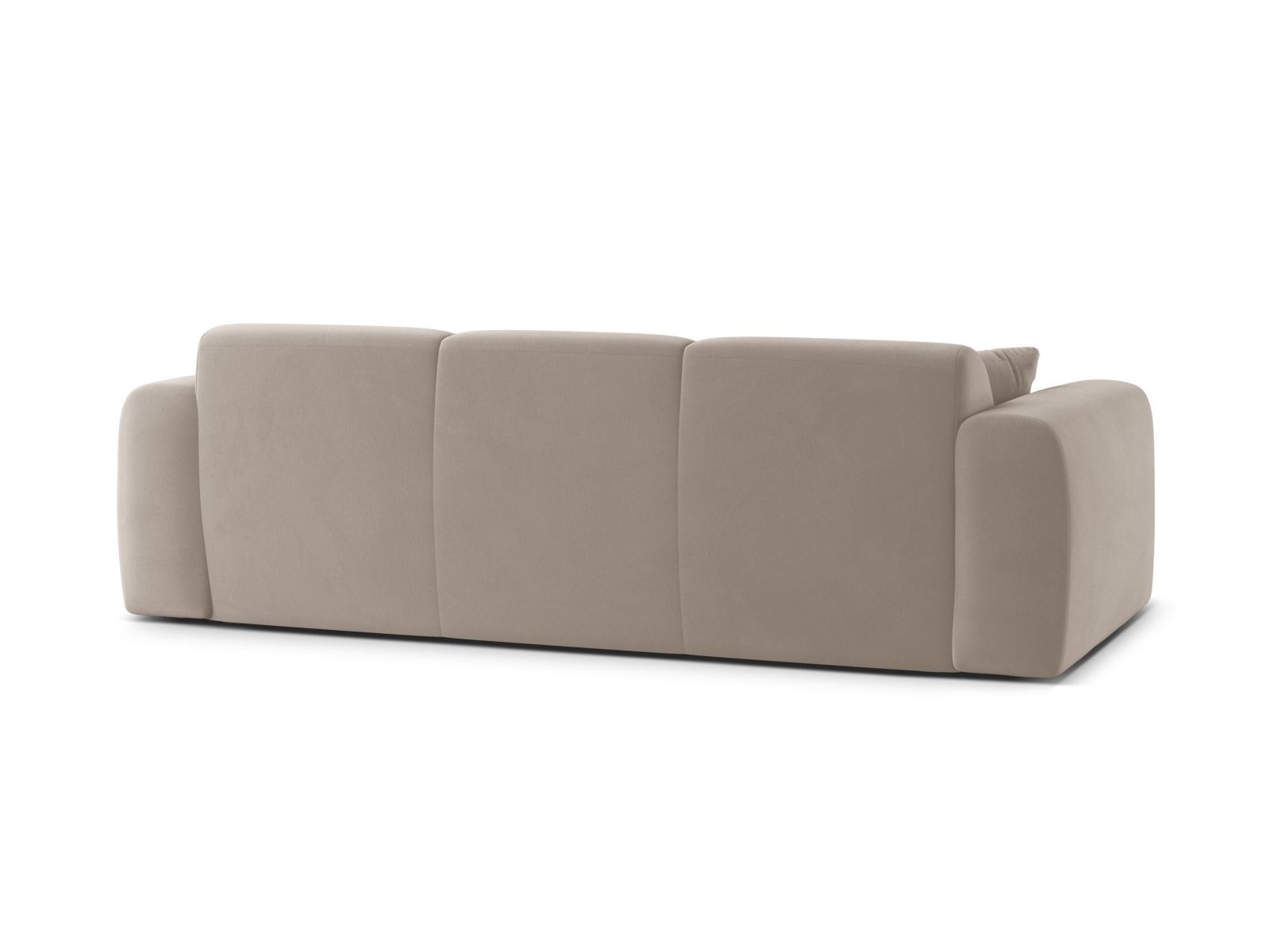 Micadoni Sofa Molino 3-Sitzer Samt Casino Helles Beige