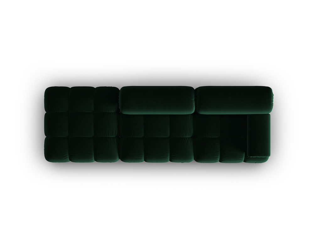 Cosmopolitan Design Modulares Sofa Cortina 4-Sitzer Samt Bluvel Flaschengrün Links