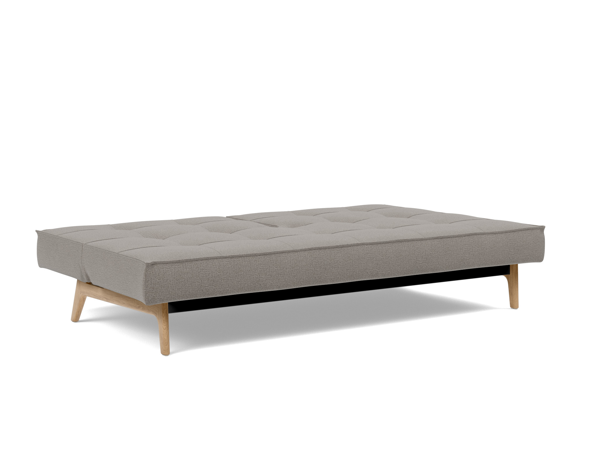 Schlafsofa Splitback Flachgewebe Mixed Dance 521-Grey Beine Eiche