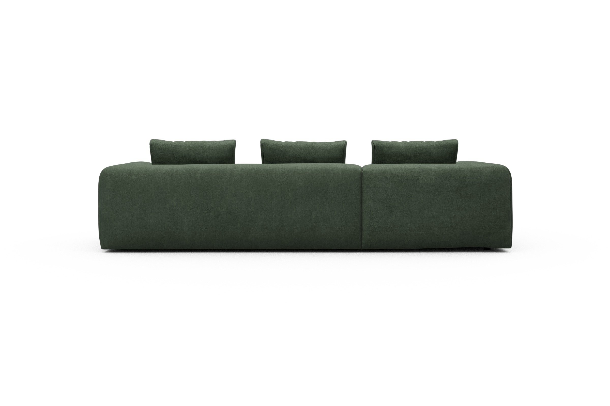 Ecksofa Fred Chaiselongue links mit 2,5-Sitzer Casone-Forest-Green