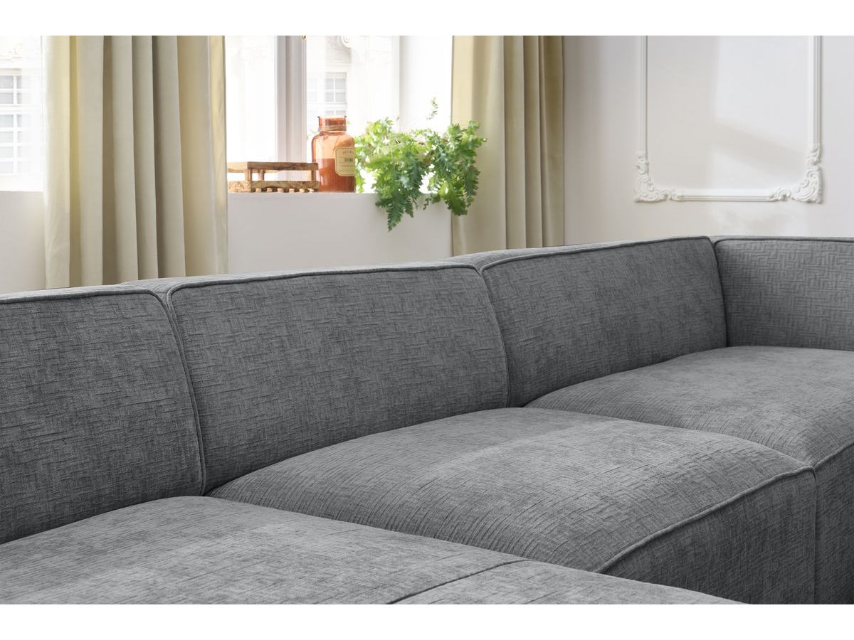 Bobochic Megeve Wohnlandschaft Strukturstoff Dunkelgrau Ecke links