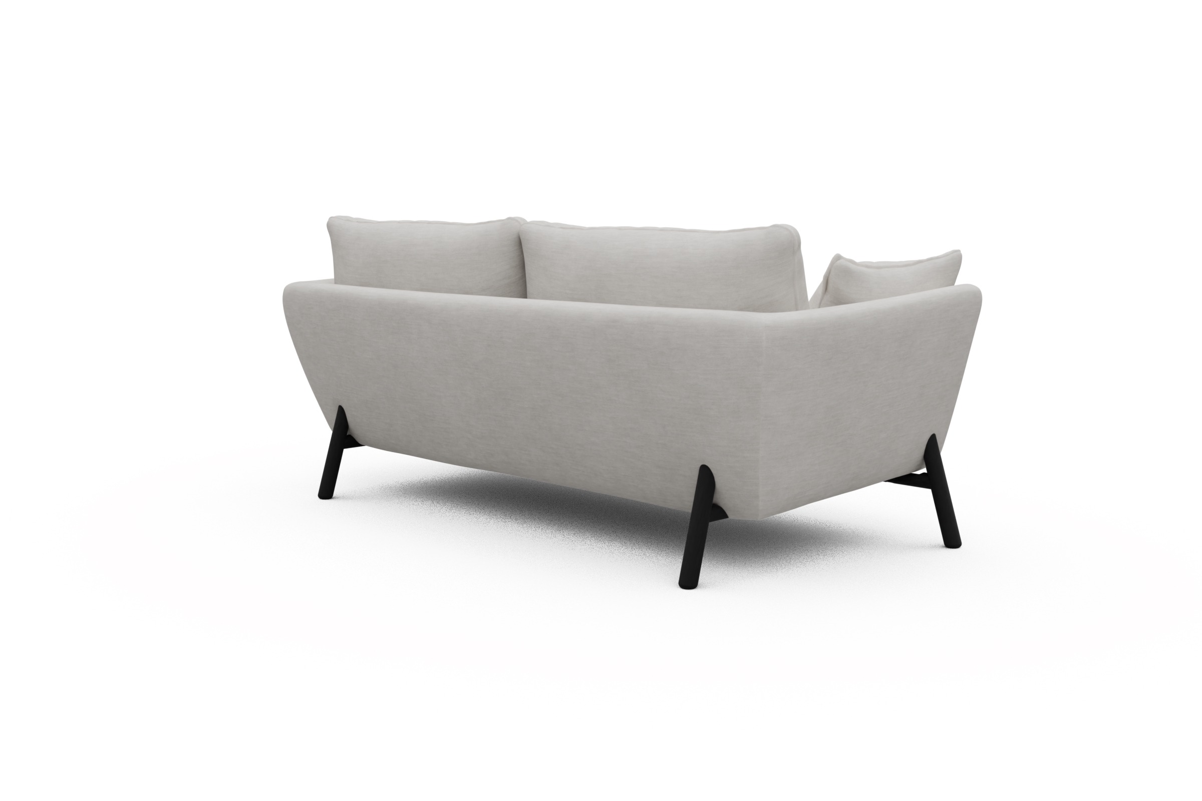 Sofa Emil 2-Sitzer Beinfarbe Eiche Schwarz Vivus-Dusty-Off-White