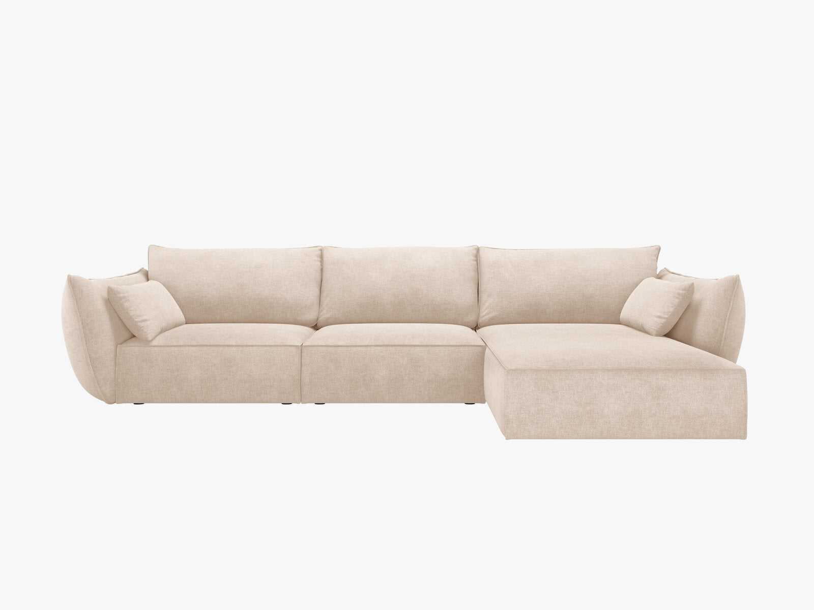 Micadoni Ecksofa Kaelle 4-Sitzer Rechts Chenille Over The Horizon Beige