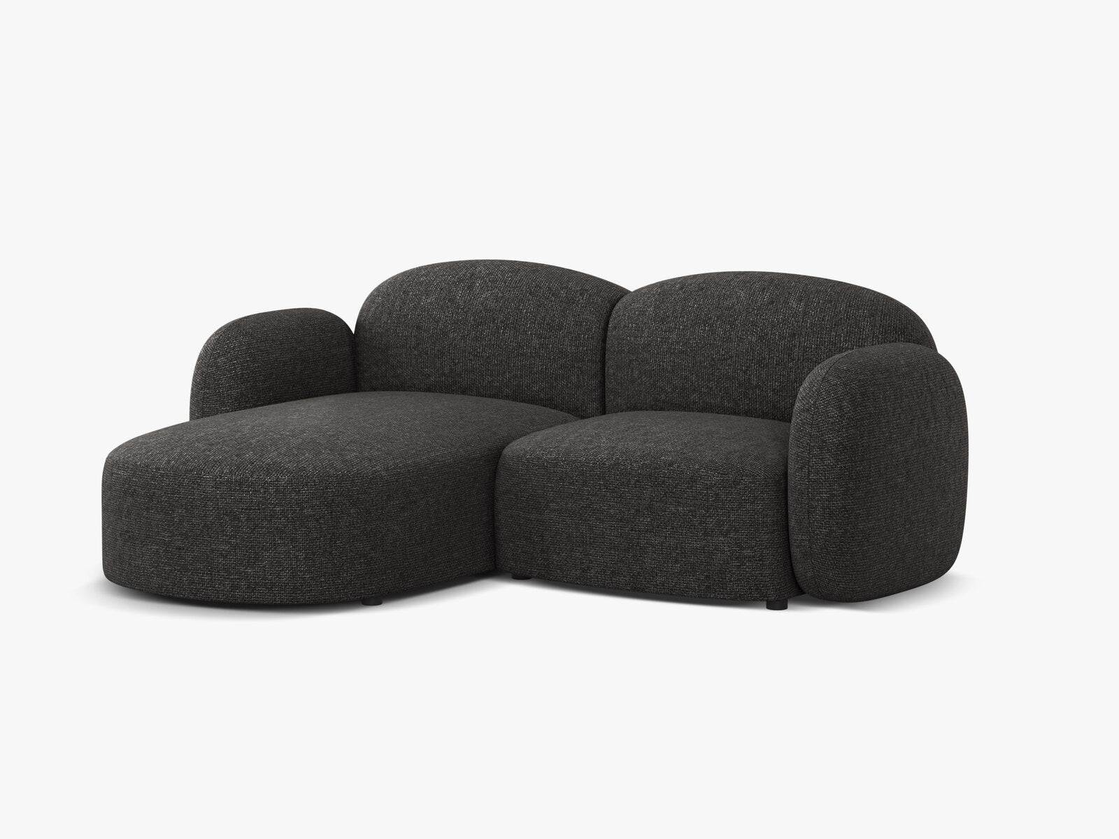 Micadoni Ecksofa Blair 3-Sitzer Links Chenille Eden Anthrazit