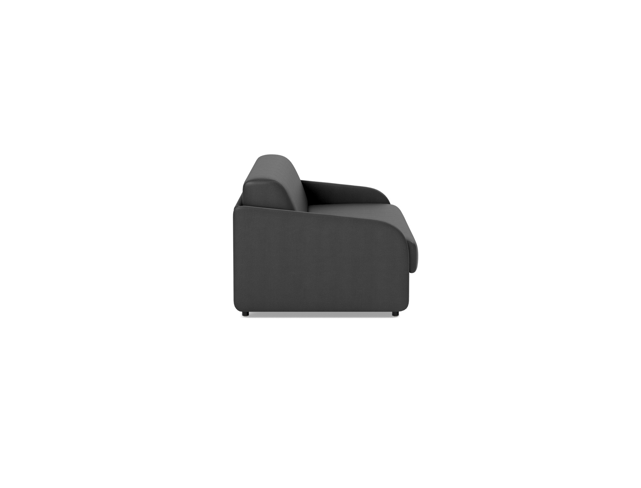 Schlafsofa Eivor mit Memory-Matratze 160 Lederoptik Faunal 550-Black