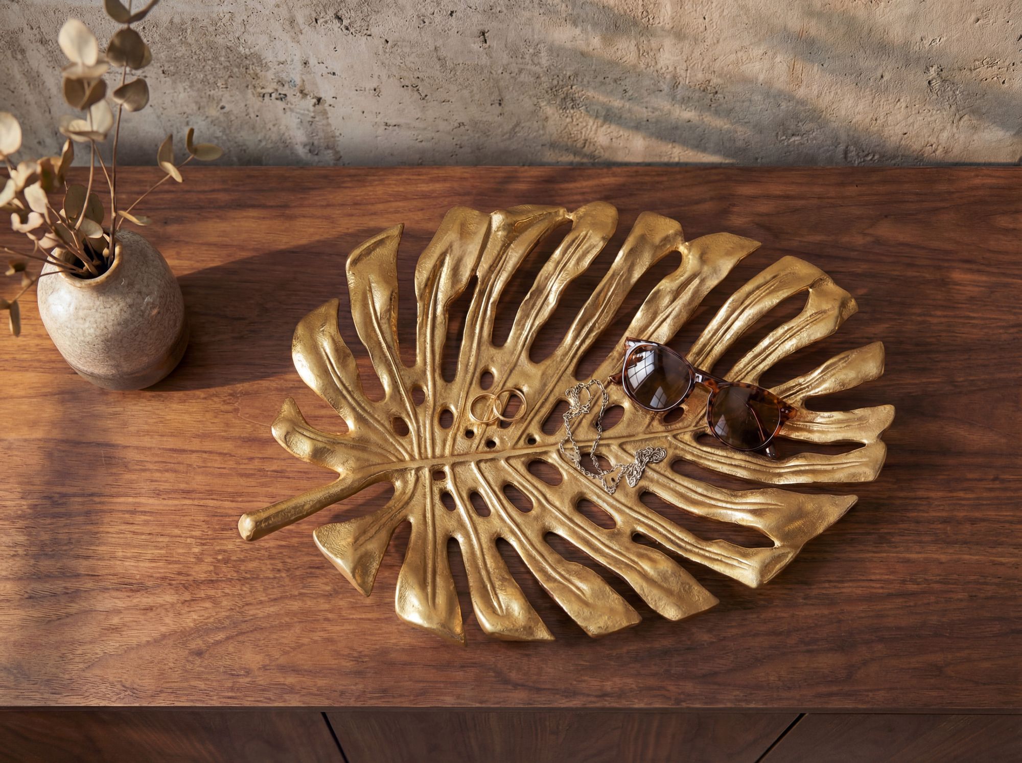 Dekoschale Skarsvag Aluminium Gold 36 × 29 × 4 cm