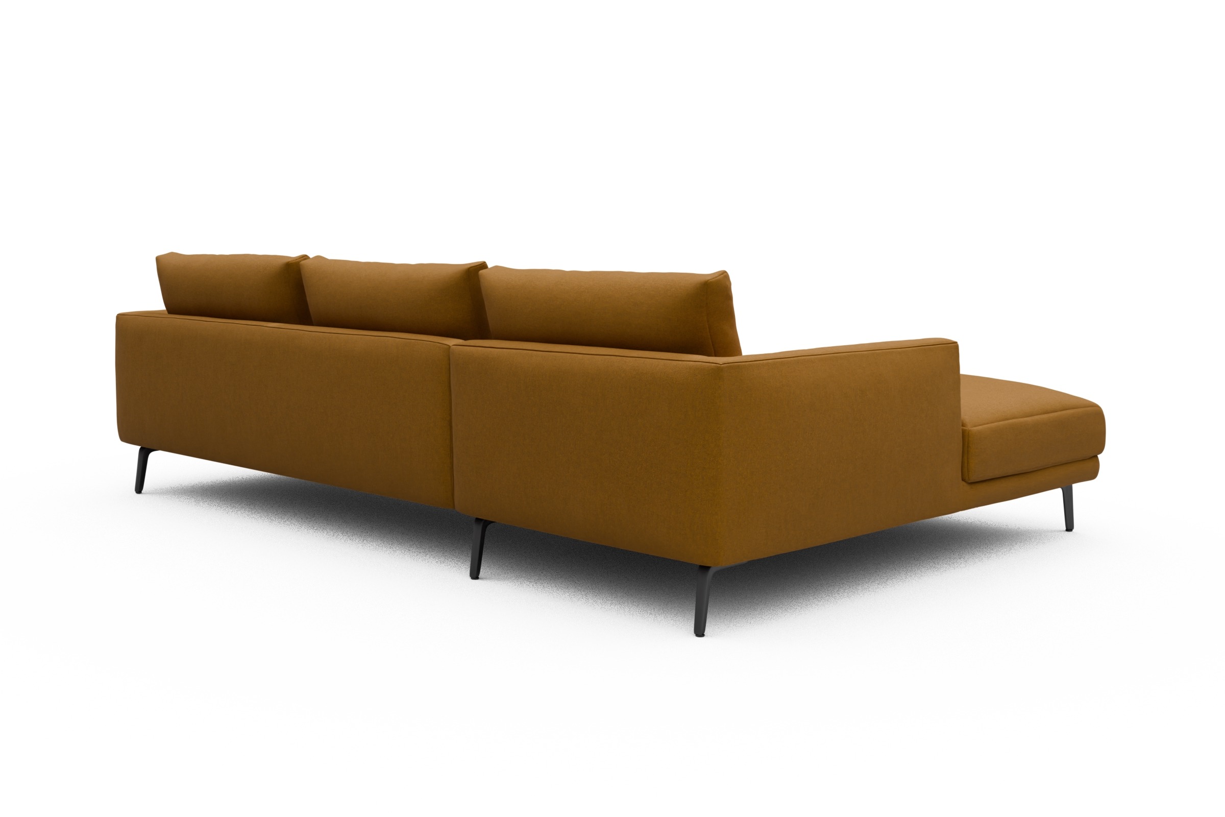 Ecksofa Karl Chaiselongue links mit 2,5-Sitzer Satya-Ocre