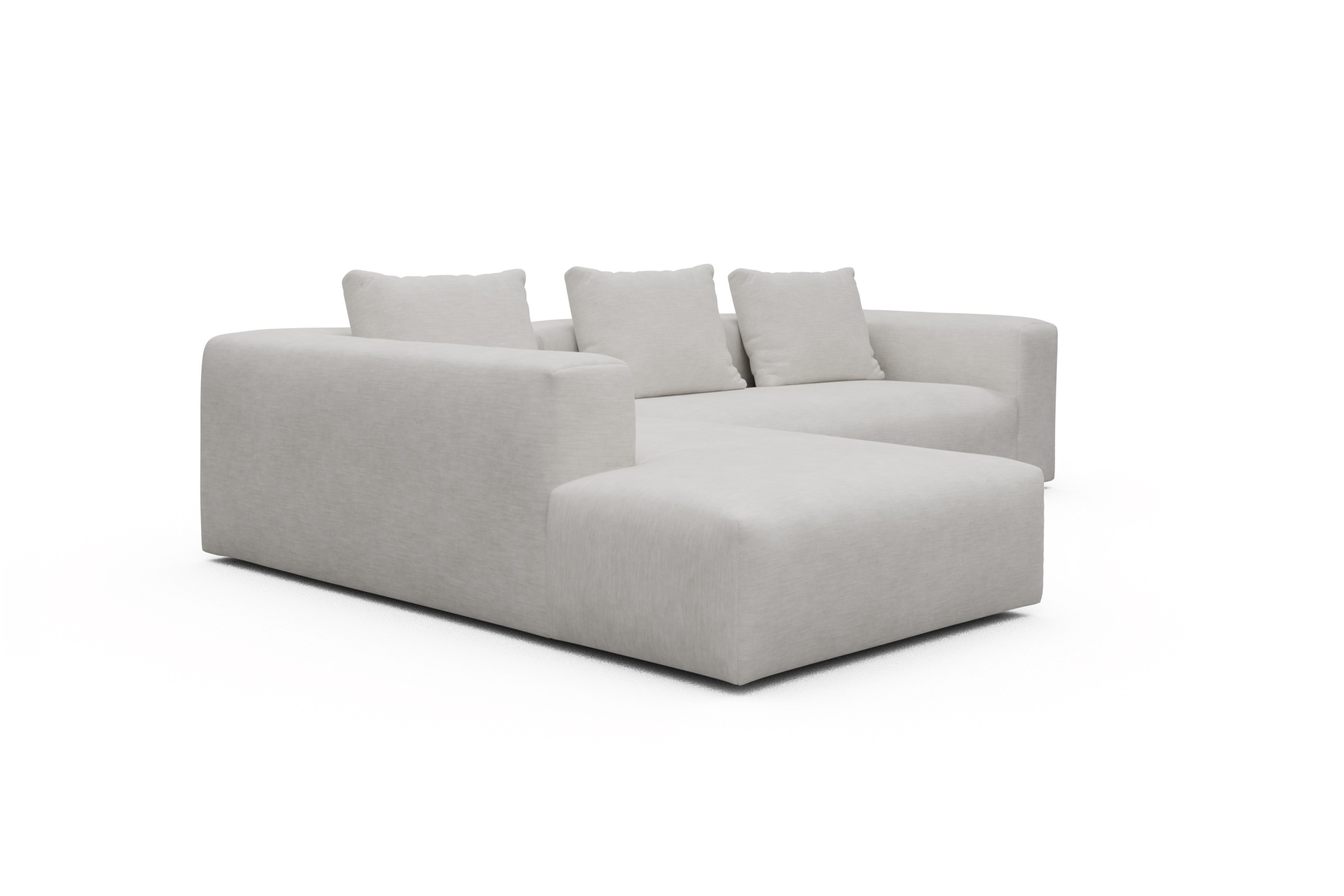 Ecksofa Fred Relax-Ecke links mit 2,5-Sitzer Vivus-Dusty-Off-White
