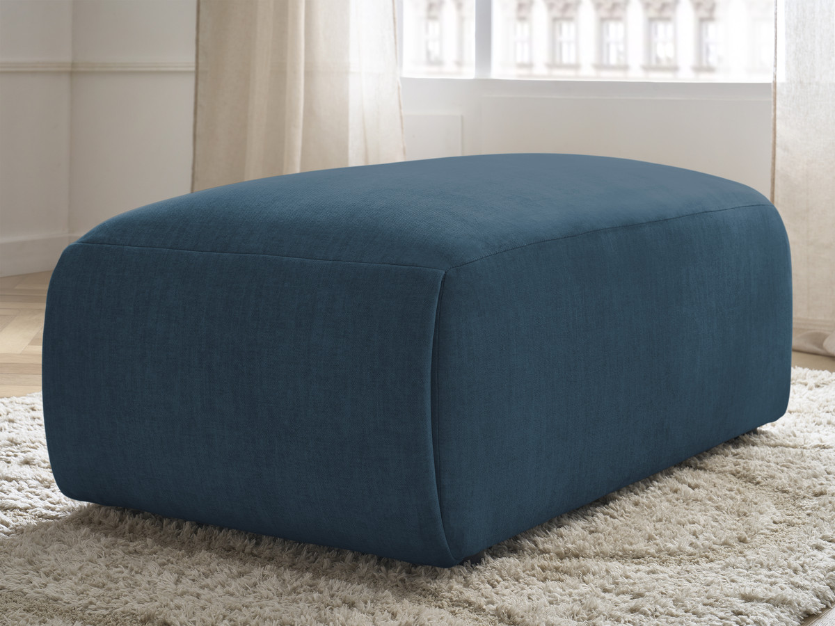 Bobochic Jana Pouf 63 × 114 cm Samt Blau