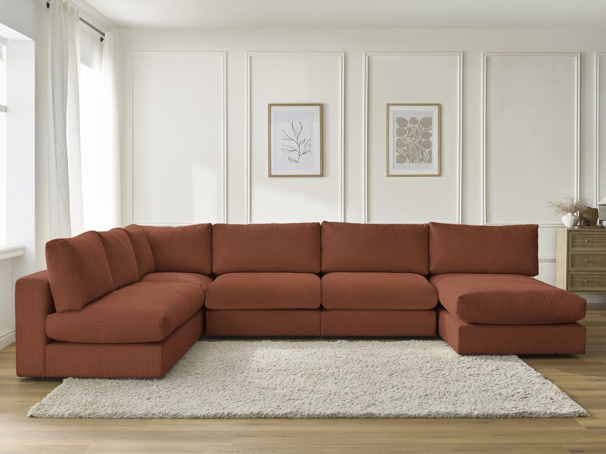Bobochic Paris Ecksofa Cordsamt Orange