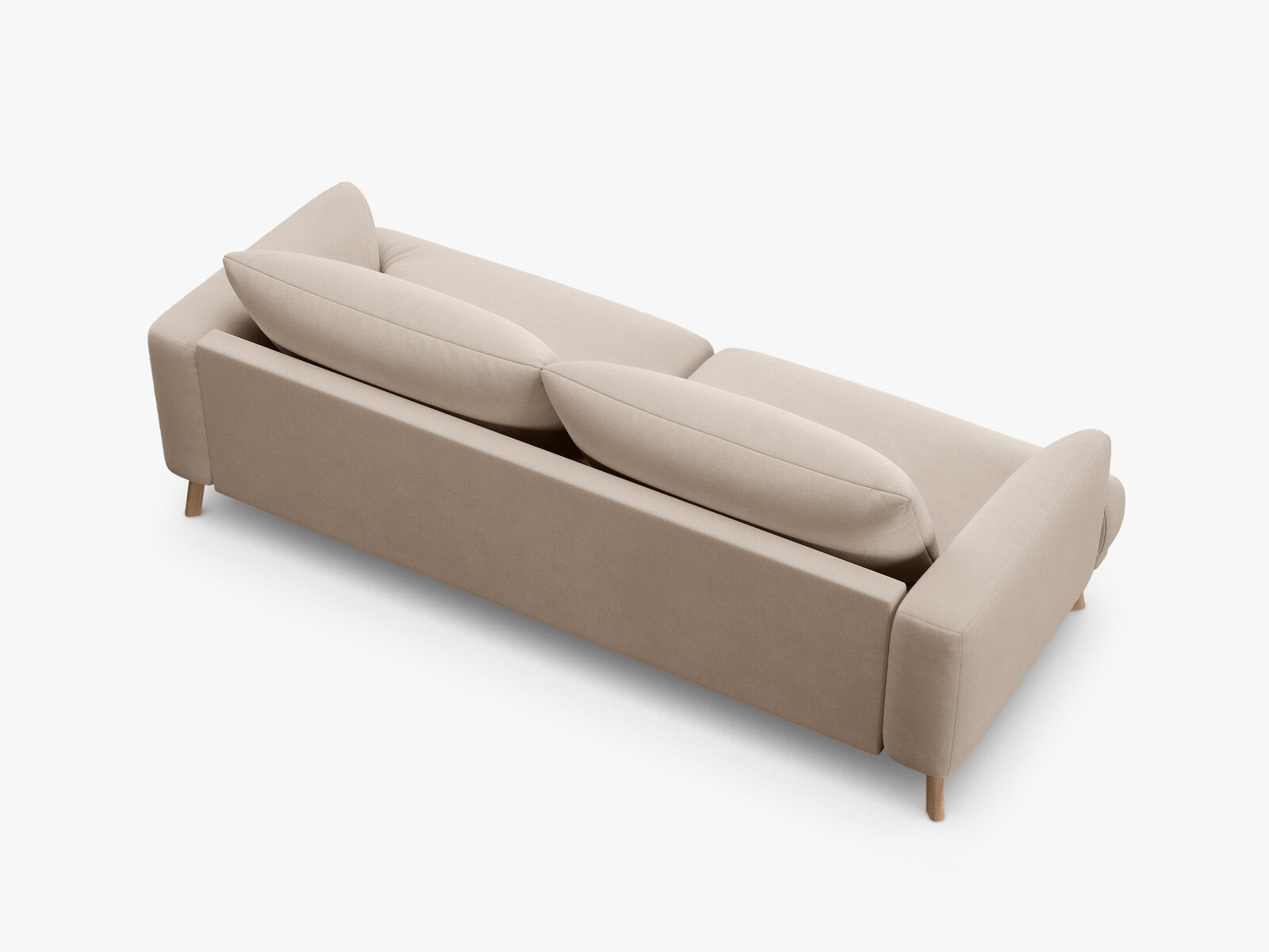 Micadoni Sofa Naomi 3-Sitzer Samt Salvador Beige