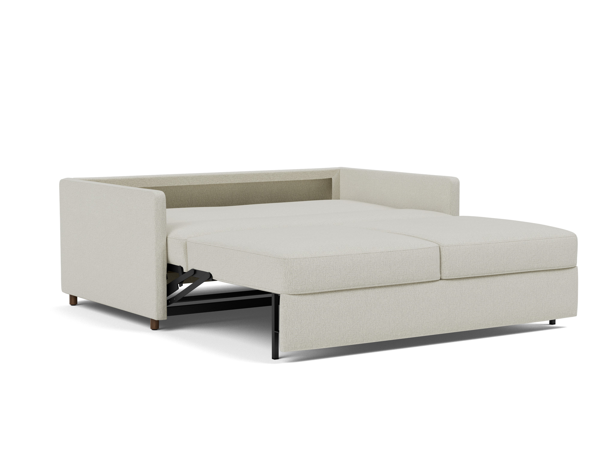 Schlafsofa Neah mit Slim-Armlehnen 160 Flachgewebe Mixed Dance 527-Natural