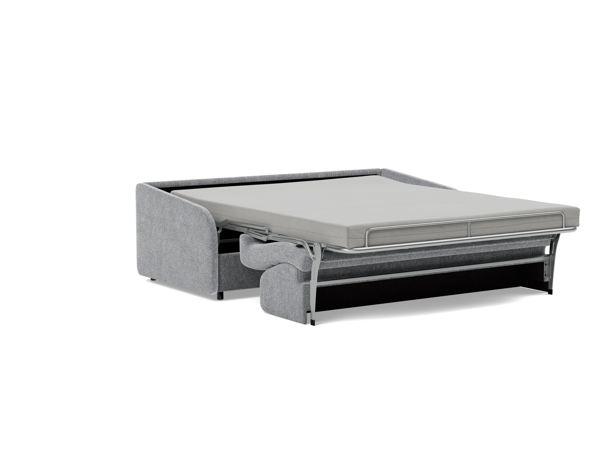 Schlafsofa Eivor mit Taschenfederkernmatratze 160 Strukturierter Stoff Twist 565-Granite