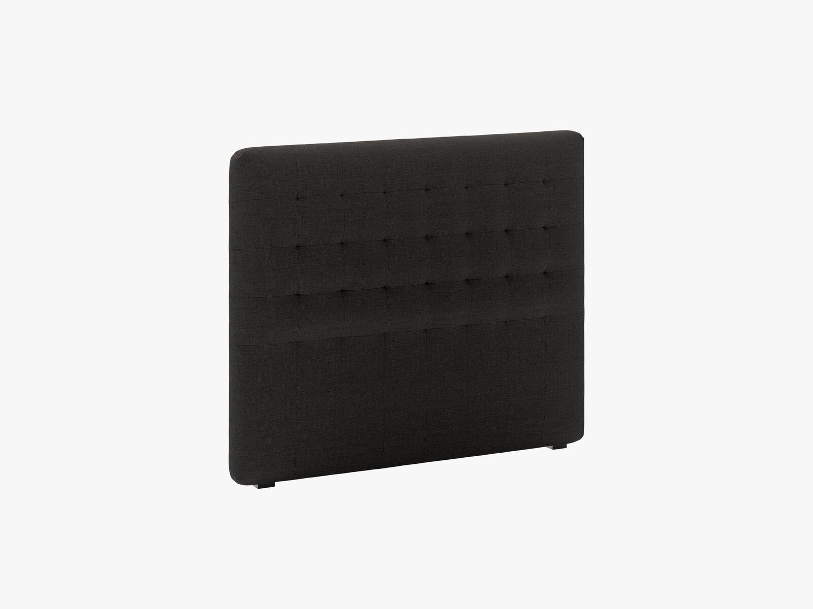 Micadoni Nova Samtiger Kopfteil 120 cm (H 95 cm) Strukturierter Stoff Liberty Schwarz 120x95