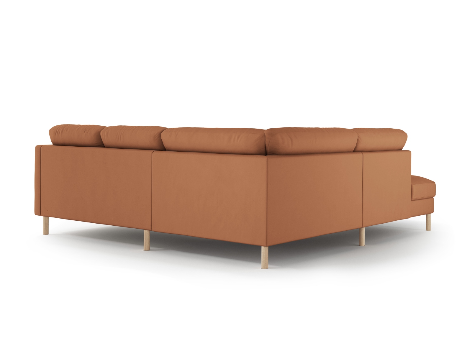 Micadoni Symmetrisches Ecksofa Eden 4-Sitzer Links Samt Honig