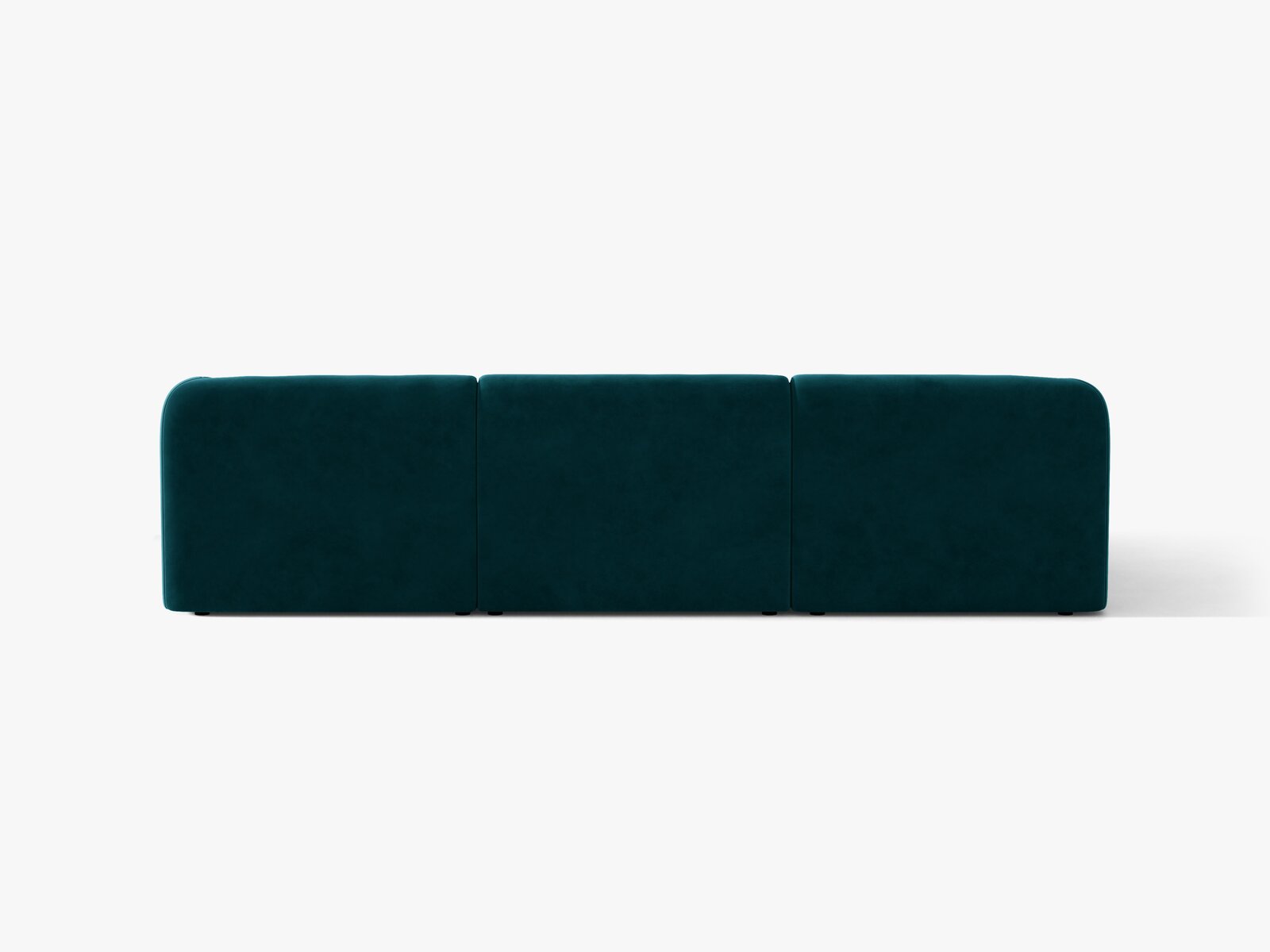 Micadoni Ecksofa Miley 4-Sitzer Links Samt Venus Dunkel Petrol