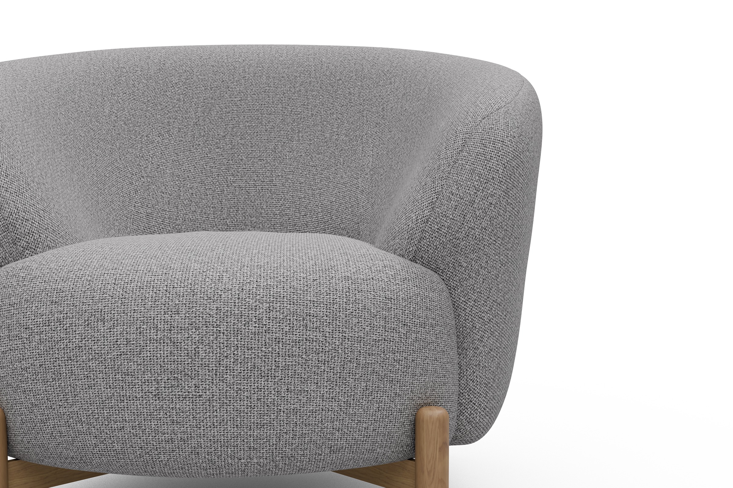 Sessel Ronda Holzbeine Eiche Natur Sama-Grey