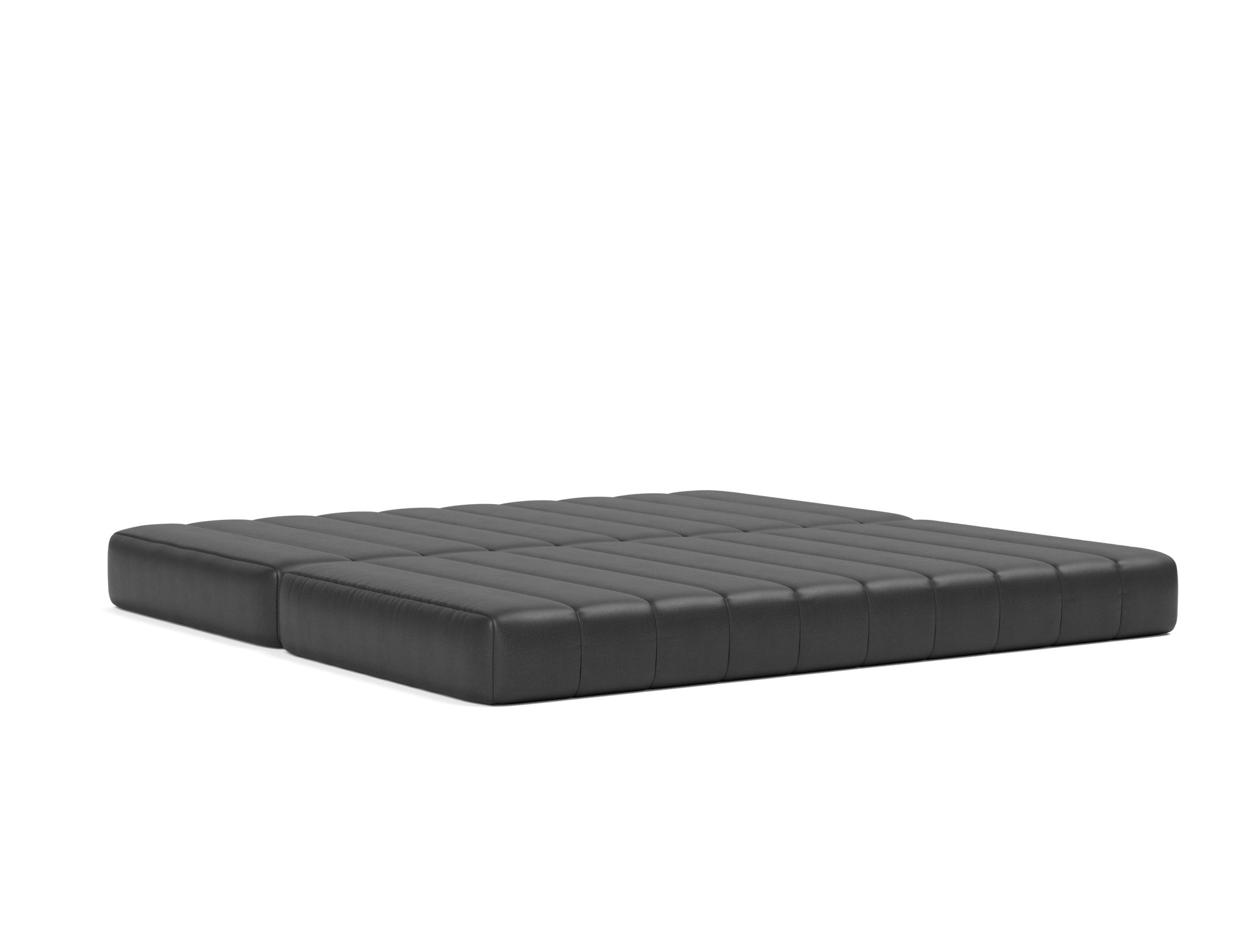 Schlafsofa CozyPad mit Armlehnen Lederoptik Faunal 550-Black
