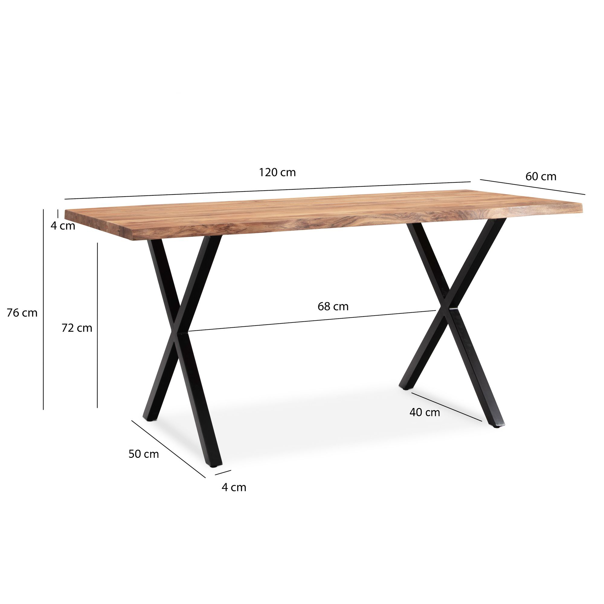Schreibtisch Lensvik Akazie Massivholz 120 cm