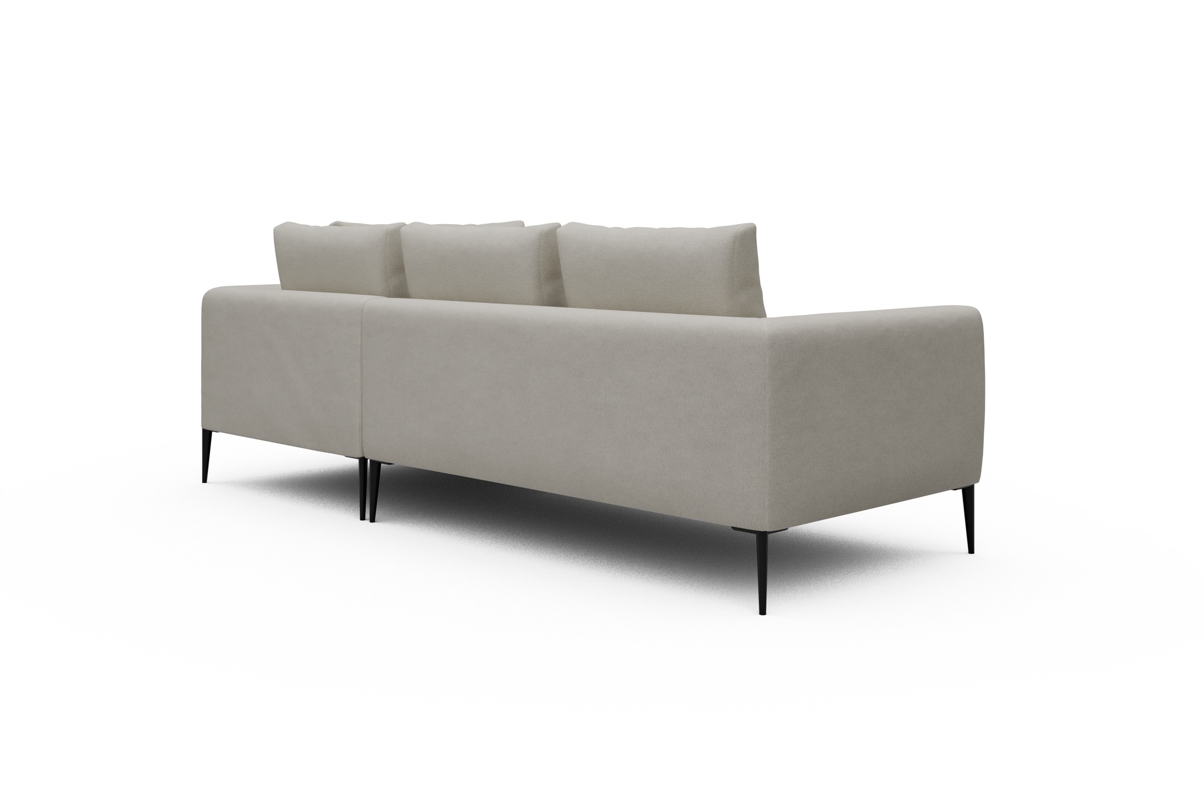 Ecksofa Paul Relax-Ecke rechts mit 2-Sitzer Denari-Clean-Beige