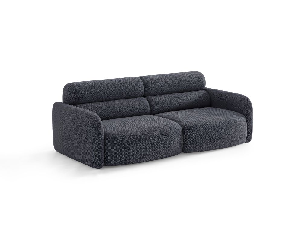 Cosmopolitan Design Sofa Malmo 3-Sitzer Strukturierter Stoff Scott Dunkelblau
