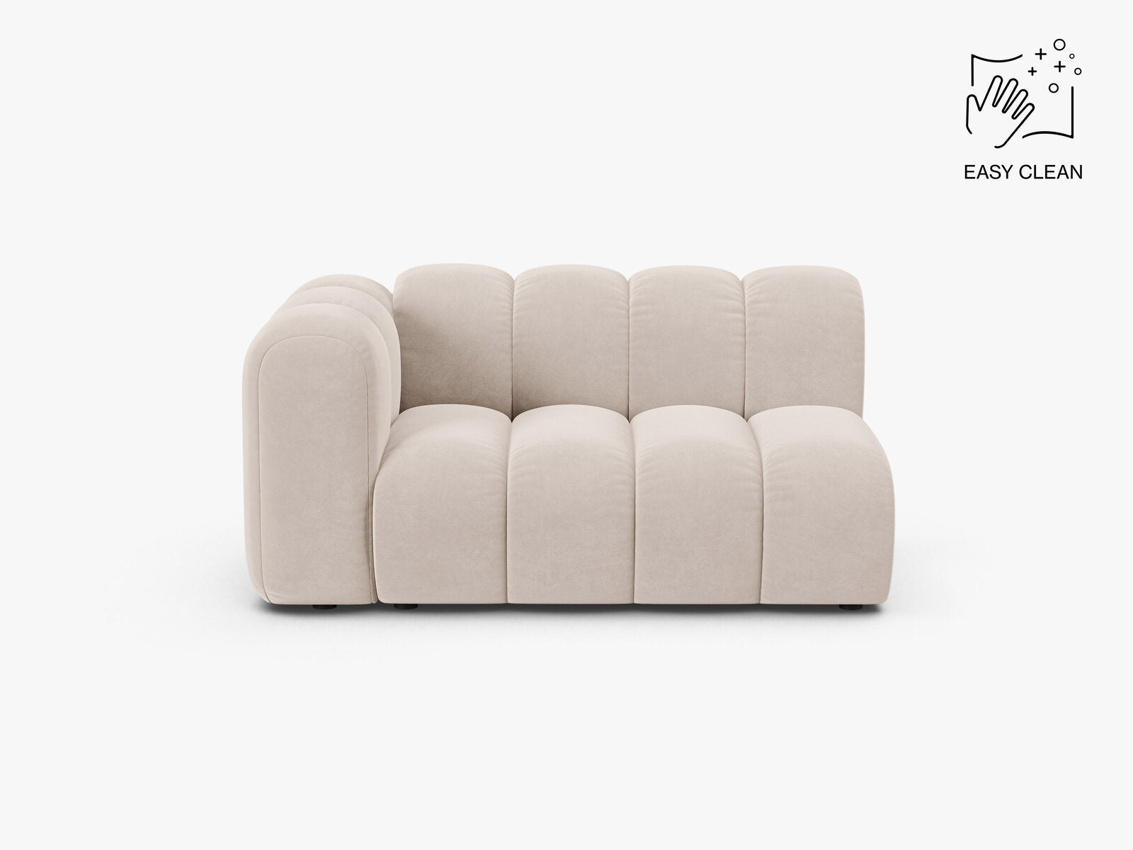 Micadoni Modul Lupine 2-Sitzer Samt Venus Helles Beige Links