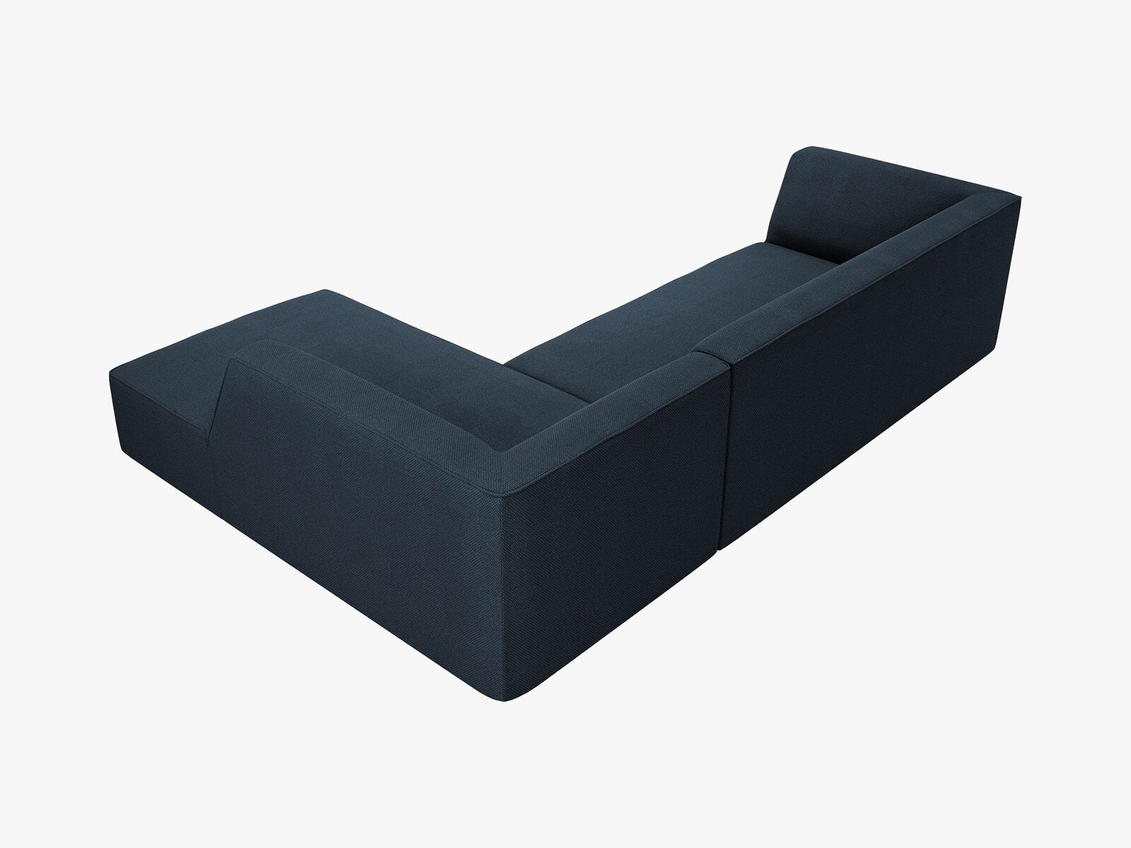 Micadoni 4-Sitzer Modular Sofa Ruby Rechts Strukturierter Stoff Ottawa Marineblau