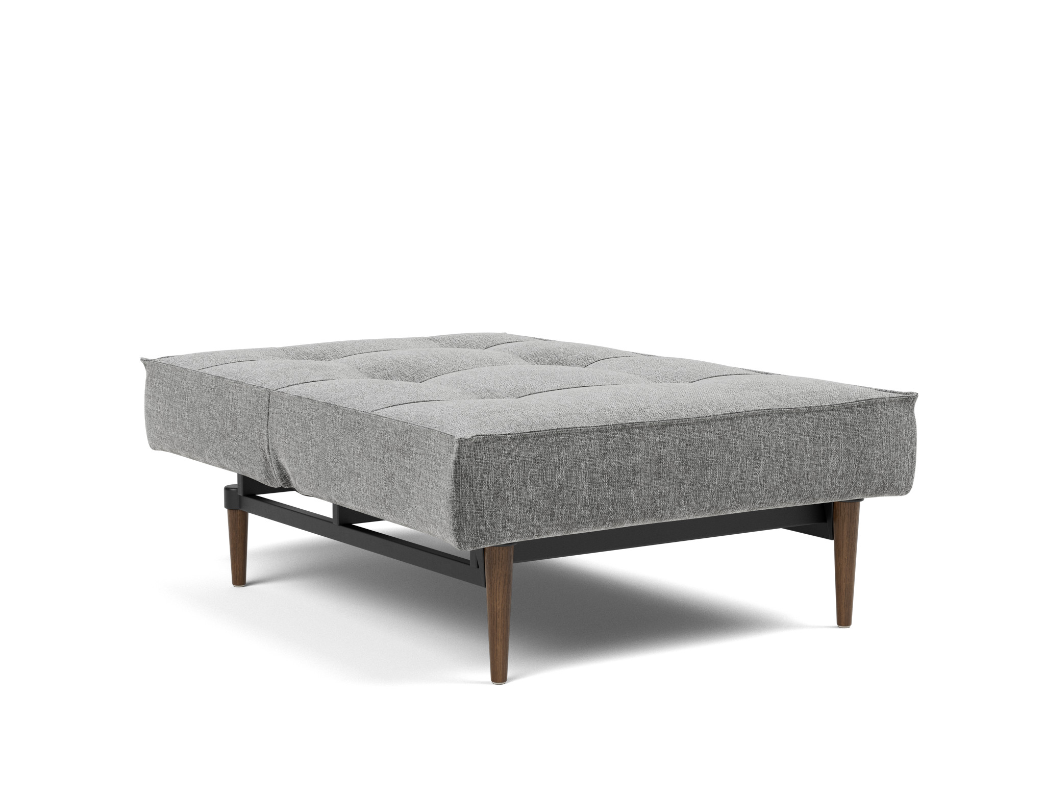 Sessel Splitback Strukturierter Stoff Twist 563-Charcoal Beine Styletto Eiche dunkel