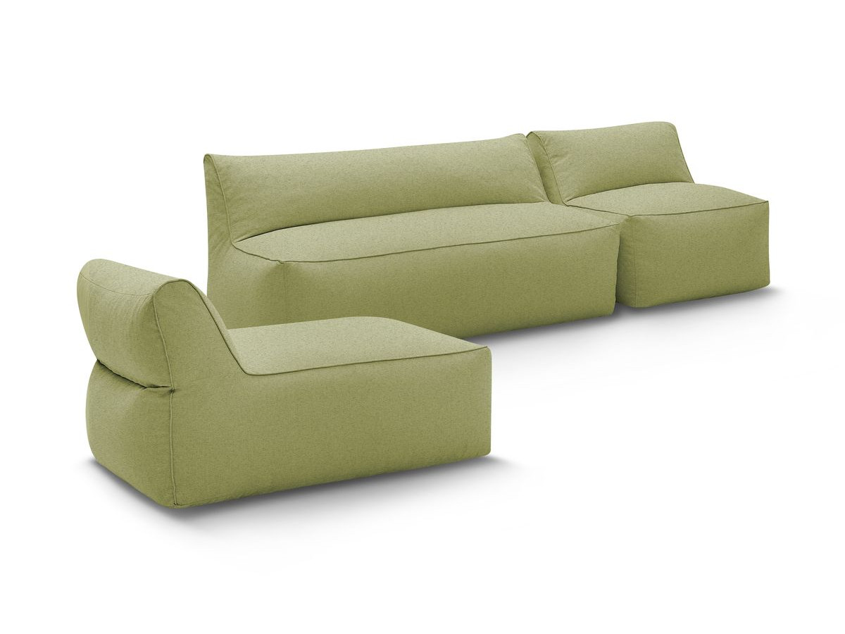 Bobochic Riviera Pouf 320 × 135 cm Stoff Grün