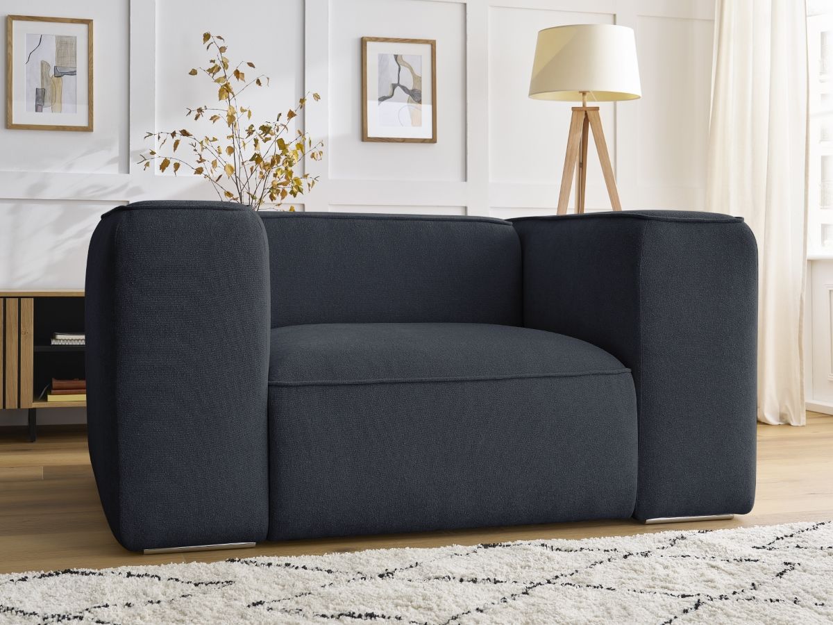 Bobochic Zephyr Sessel Strukturstoff Dunkelblau
